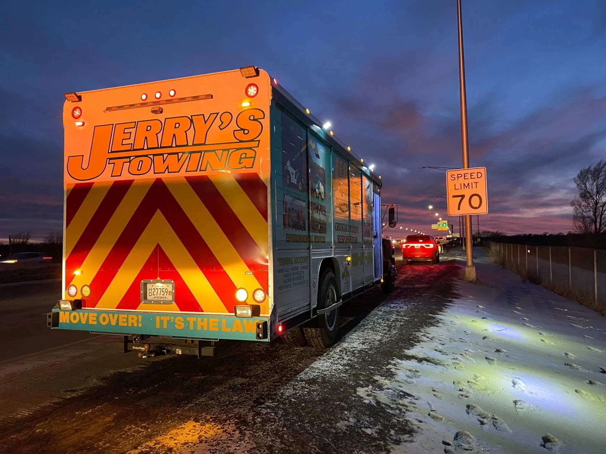 Environmental cleanup and hazmat response by Jerry's Towing